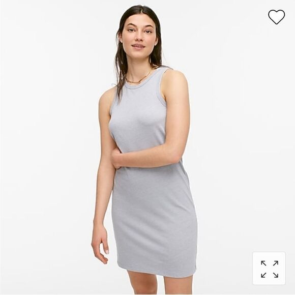 NWT J CREW High Neck Tank Dress Grey - Picture 1 of 6